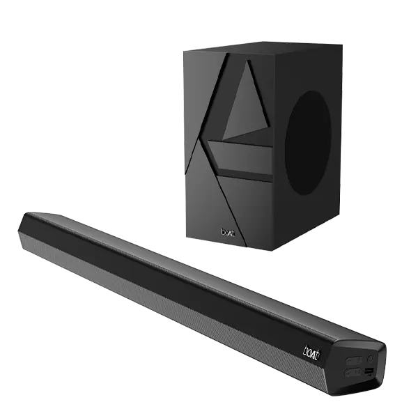 Boat Aavante Bar Thump | 200W Rms Boat Signature Sound, 2.1 Channel Soundbar With Wired Subwoofer, Entertainment Eq Modes, Bluetooth V5.3, Usb, Aux, Hdmi (Arc) 1