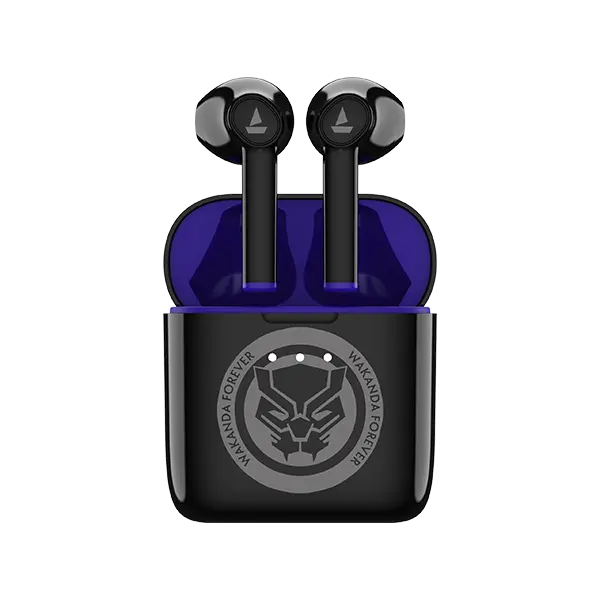 Boat Airdopes 131 Black Panther Marvel Edition | Wireless Earbuds With 13Mm Audio Drivers, Iwp Technology With Bluetooth V5.0, Type-C Charging, Upto 60 Hours Playback 1