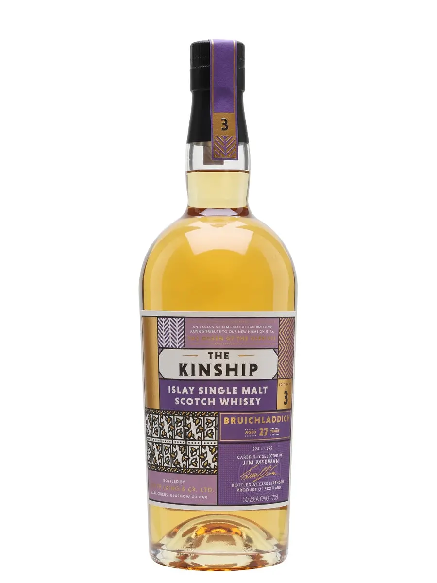 Bruichladdich 27 Year Old “Kinship 2019 Release” Single Barrel 50.2% Cask Strength Single Malt Whisky 1991 700Ml 1