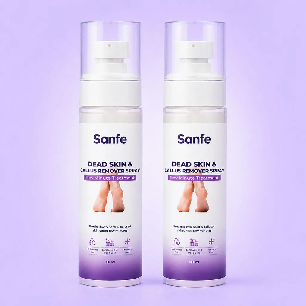 Sanfe Dead Skin & Callus Remover Spray - 100Ml (Pack Of 2) 1