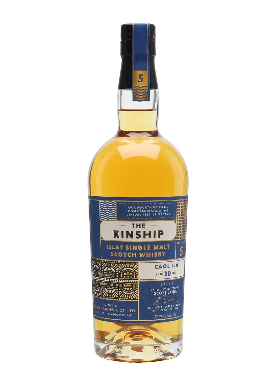 Caol Ila 30 Year Old “Kinship 2020 Release” Single Barrel 42.4% Cask Strength Single Malt Whisky 1989 700Ml 1