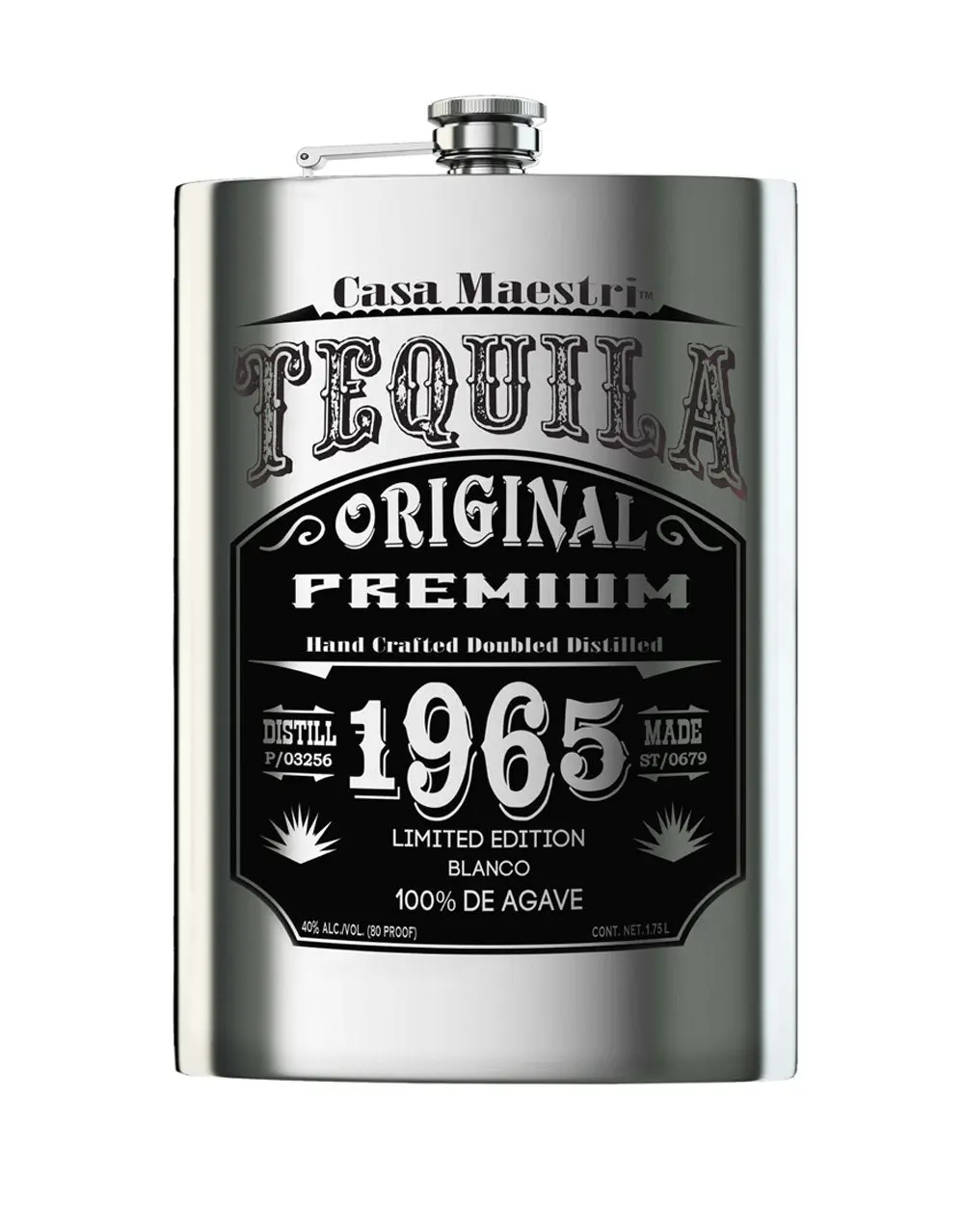 Casa Maestri 1965 Tequila Blanco Flask 750Ml 1