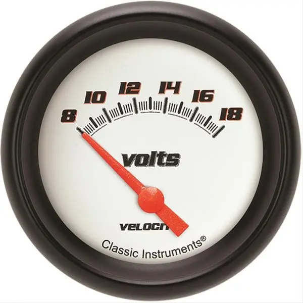 Classic Instruments Vs230Wbpf Velocity Series Gauges – White Dial With Black Face 1