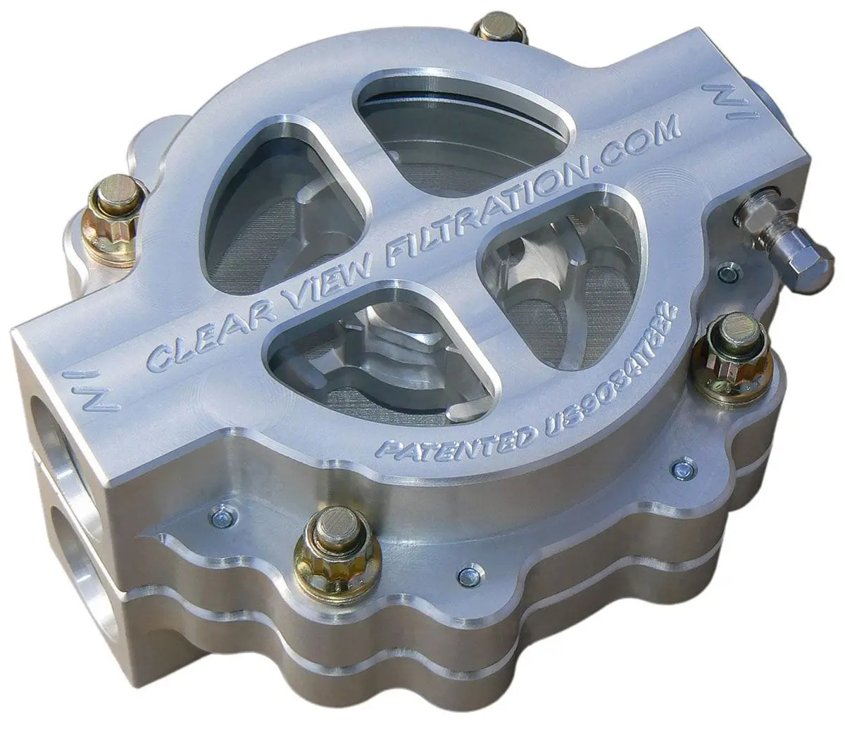 4-Inch Hi-Flow See-Through Oil Filter – Cv410-60 (Clear Anodized) 1