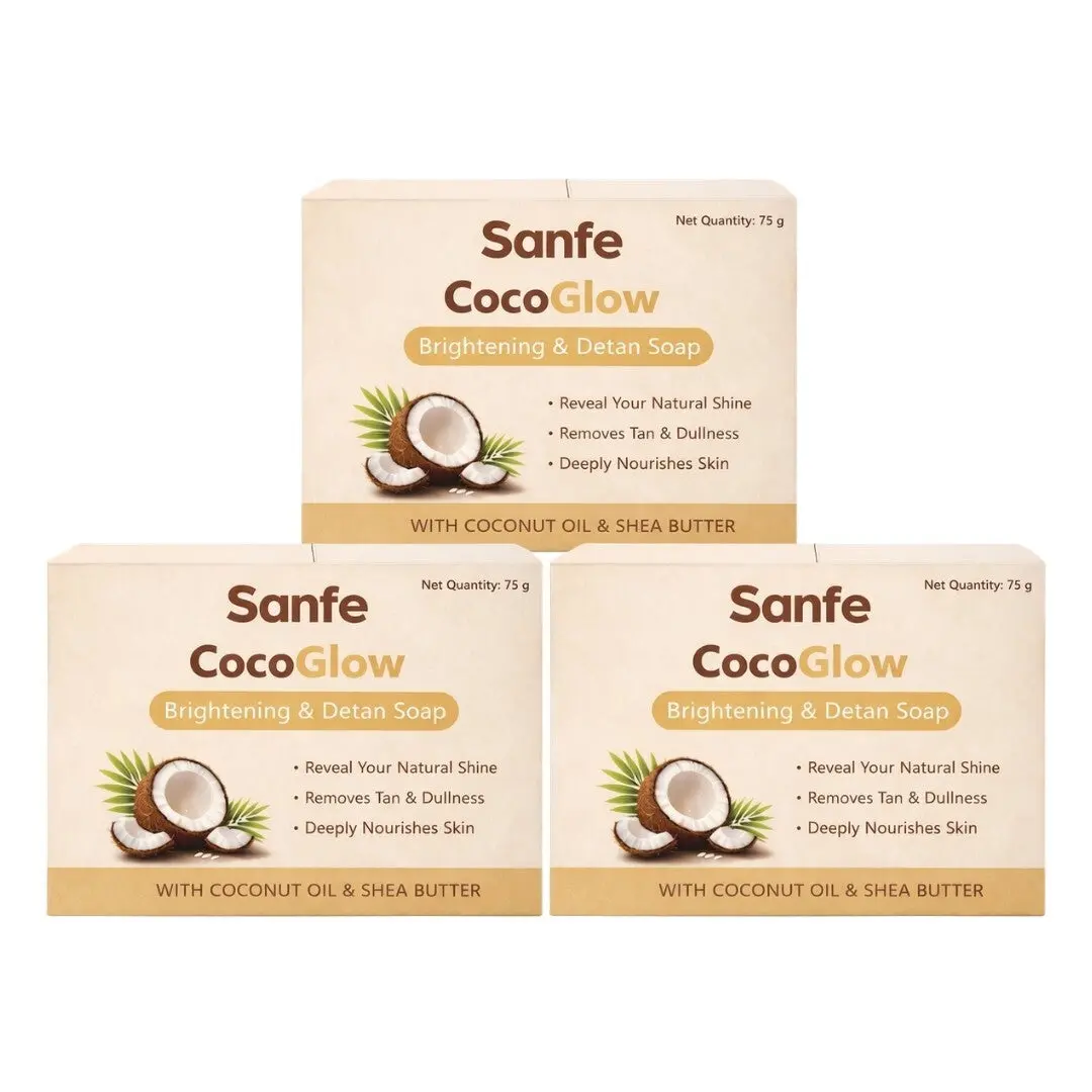Sanfe Cocoglow Brightening & Detan Soap (Pack Of 3) 1