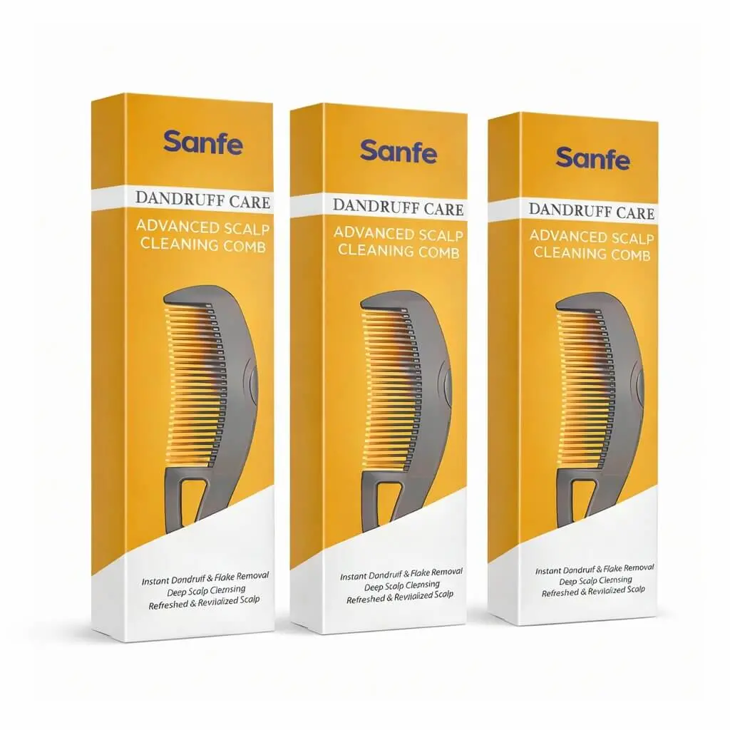 Sanfe Dandruff Care Advanced Scalp Cleaning Comb (Pack Of 3) 1