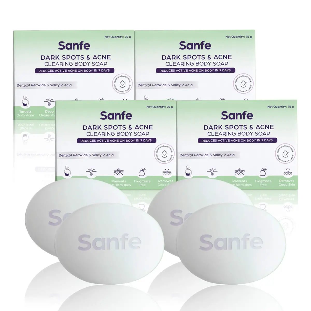 Dark Spots & Acne Clearing Body Soap – Pack Of 4 1