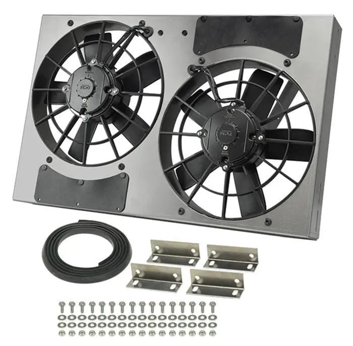 Derale 16831 Dual High-Output Radiator Fan & Shroud Assembly 1