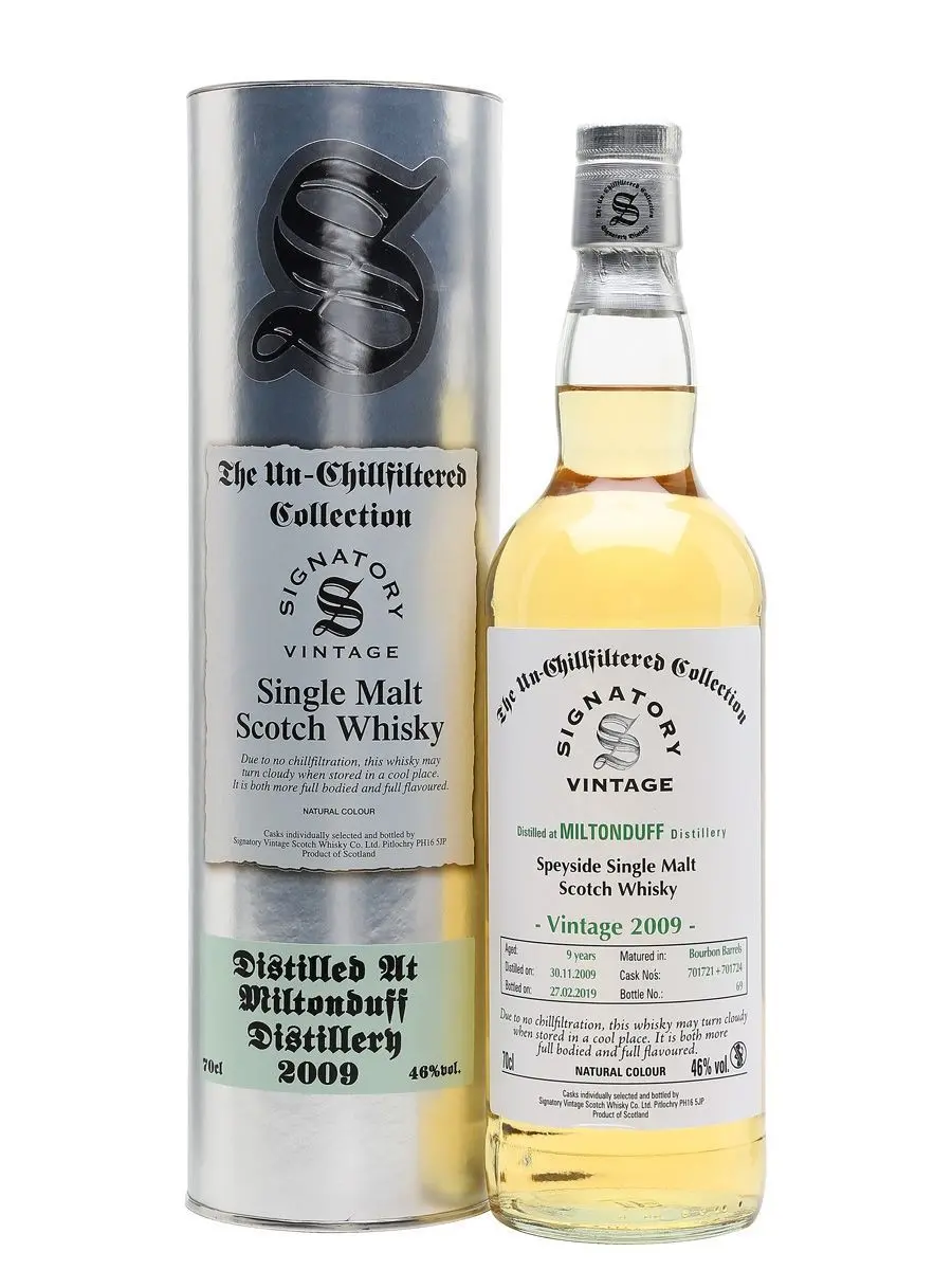 Signatory Miltonduff 2009 9 Year Old Single Barrel Single Malt Whisky 750Ml 1