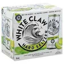White Claw Hard Seltzer Natural Lime 6Pk Cans 1