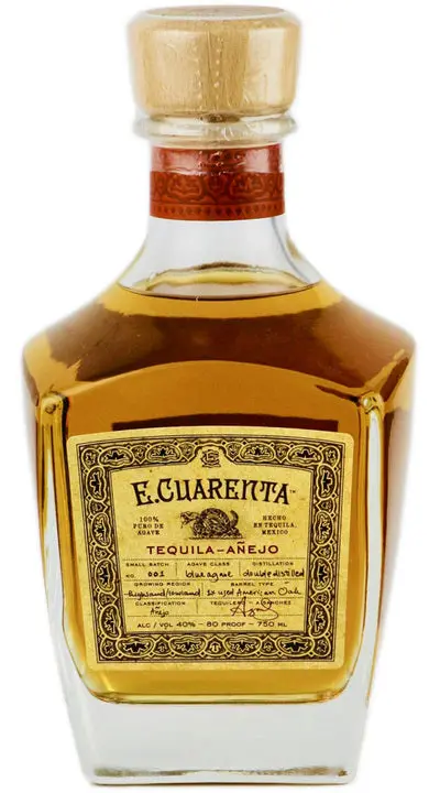 E Cuarenta Tequila Anejo 750Ml 1