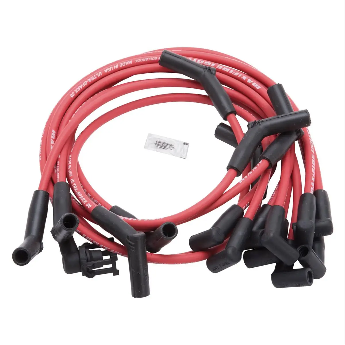Edelbrock Max-Fire Ultra-Spark Spark Plug Wire Set – Low-Resistance Design (22714) 1