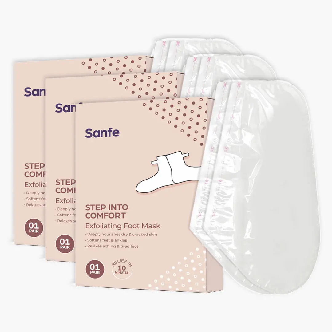 Sanfe Exfoliating Foot Mask - 3 Pairs 1