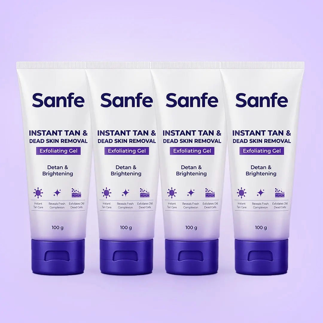 Sanfe Instant Tan & Dead Skin Removal Exfoliating Gel (Pack Of 4) 1