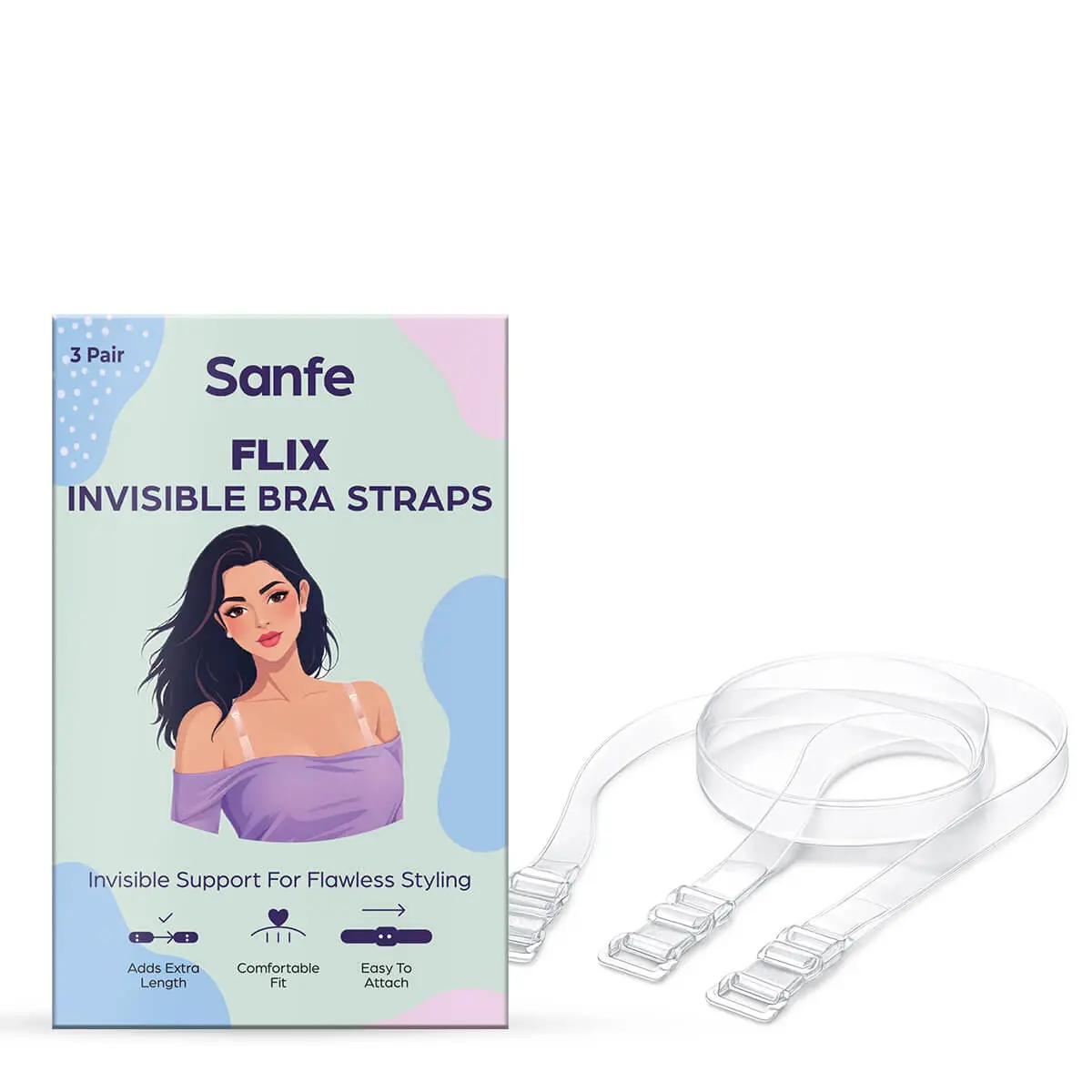Sanfe Flix Invisble Bra Straps 1