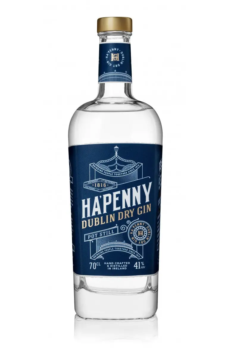 Ha'penny Dublin Pot Still Dry Gin 750Ml 1