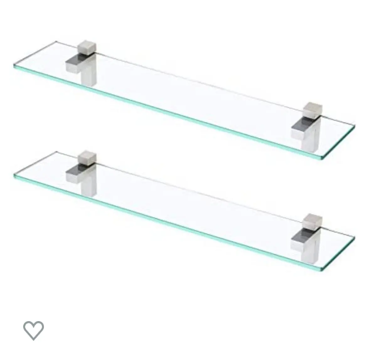 Glass Bathroom Shelves - No Hardware 1