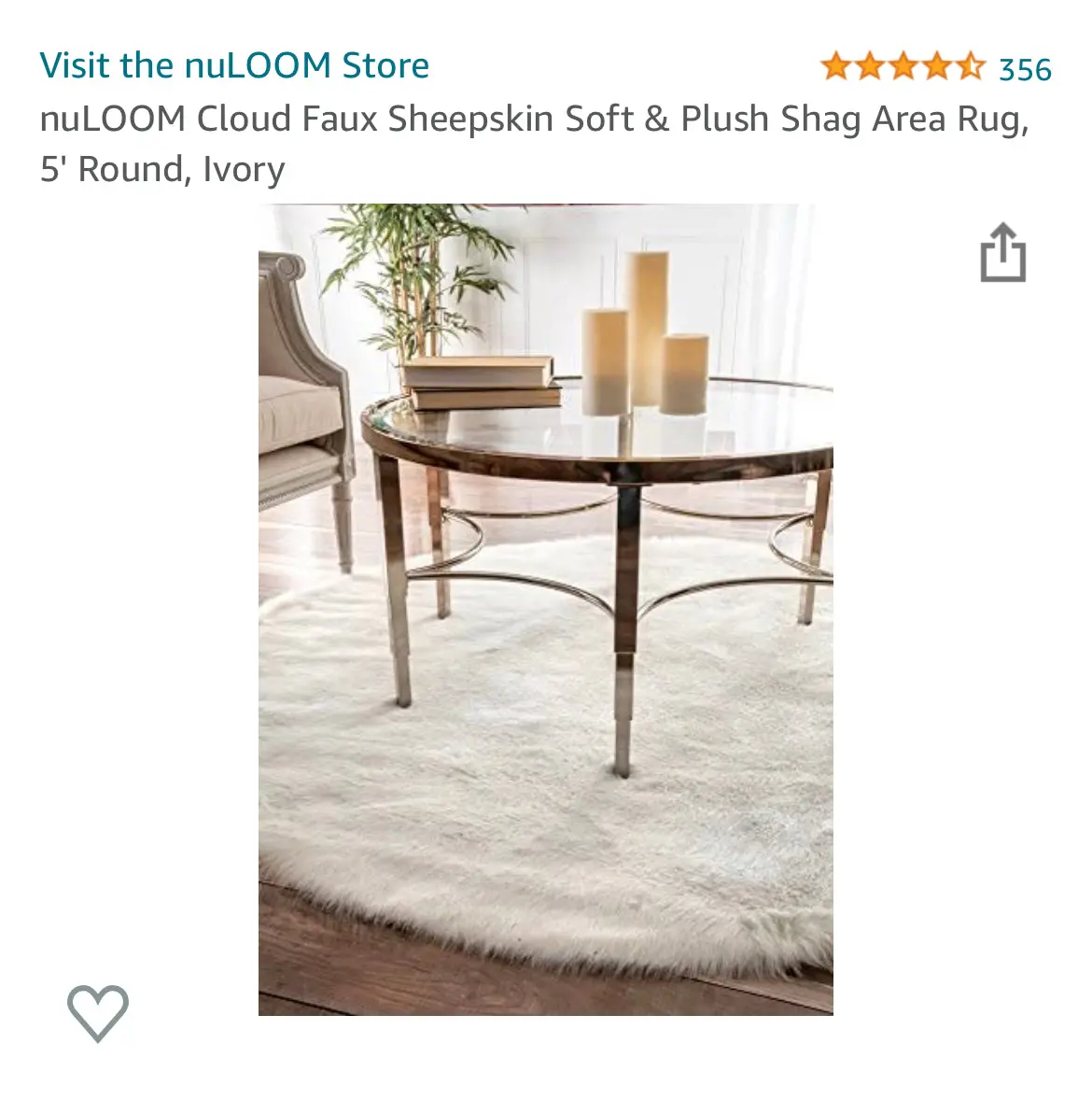 5’ Round Shag Rug 1