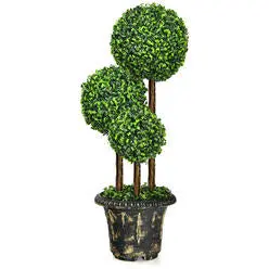 36” Artificial Topiary Triple Ball Tree In/Outdoor 1