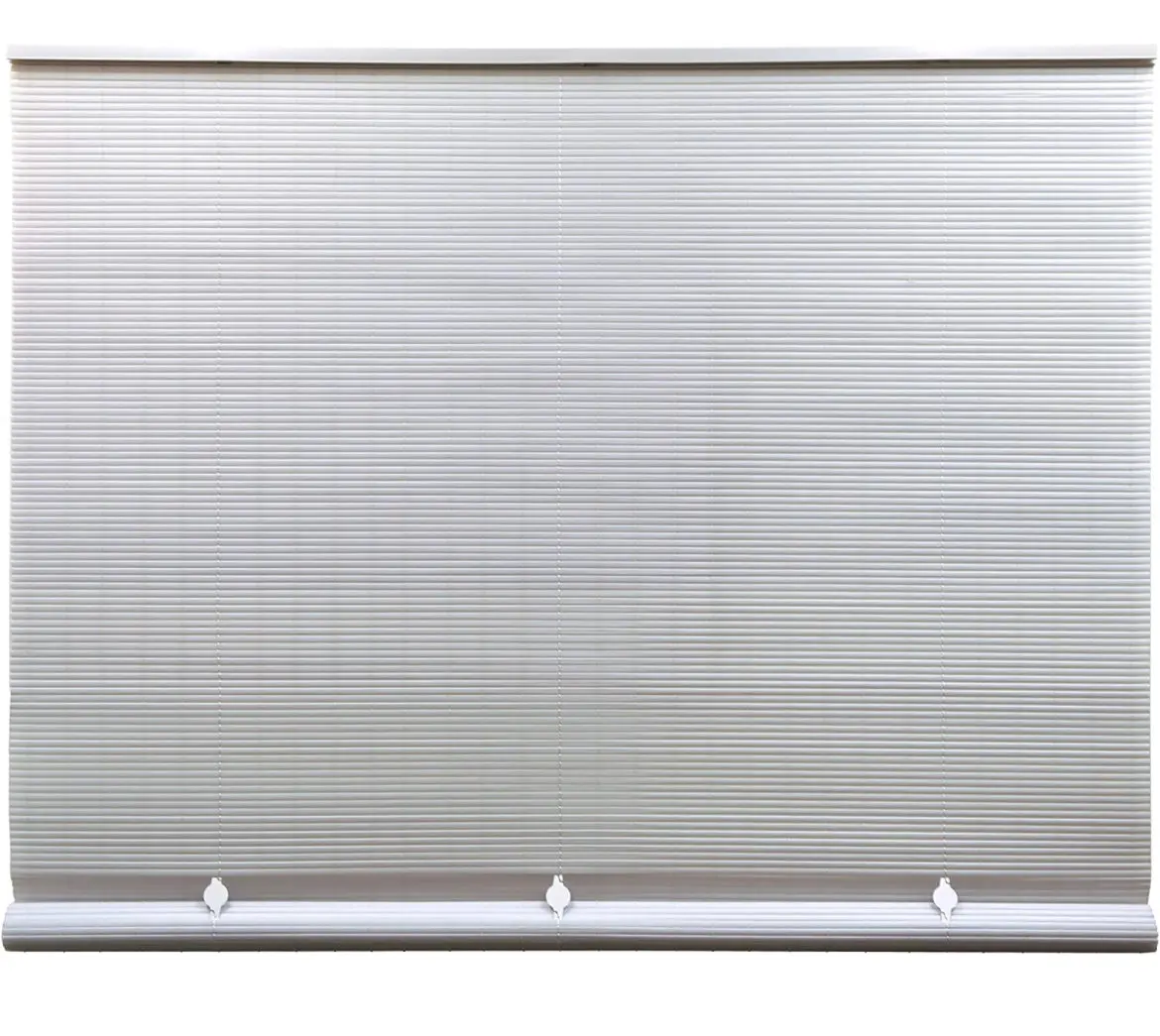 Radiance, Cord Free 1/4 Inch Oval Pvc Shade, White, 72 Inches X 72 Inches 1