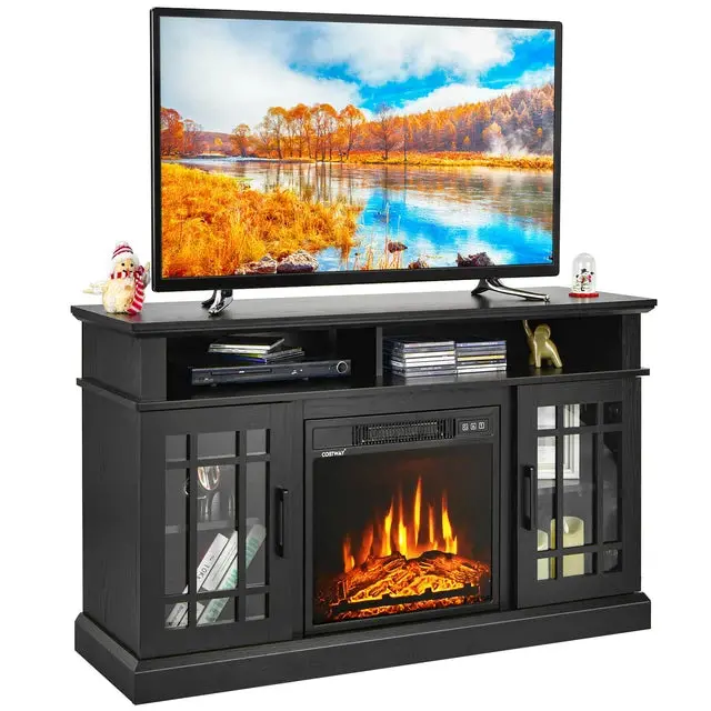 48” Fireplace Tv Stand W/ 1400W Electric Fireplace 1