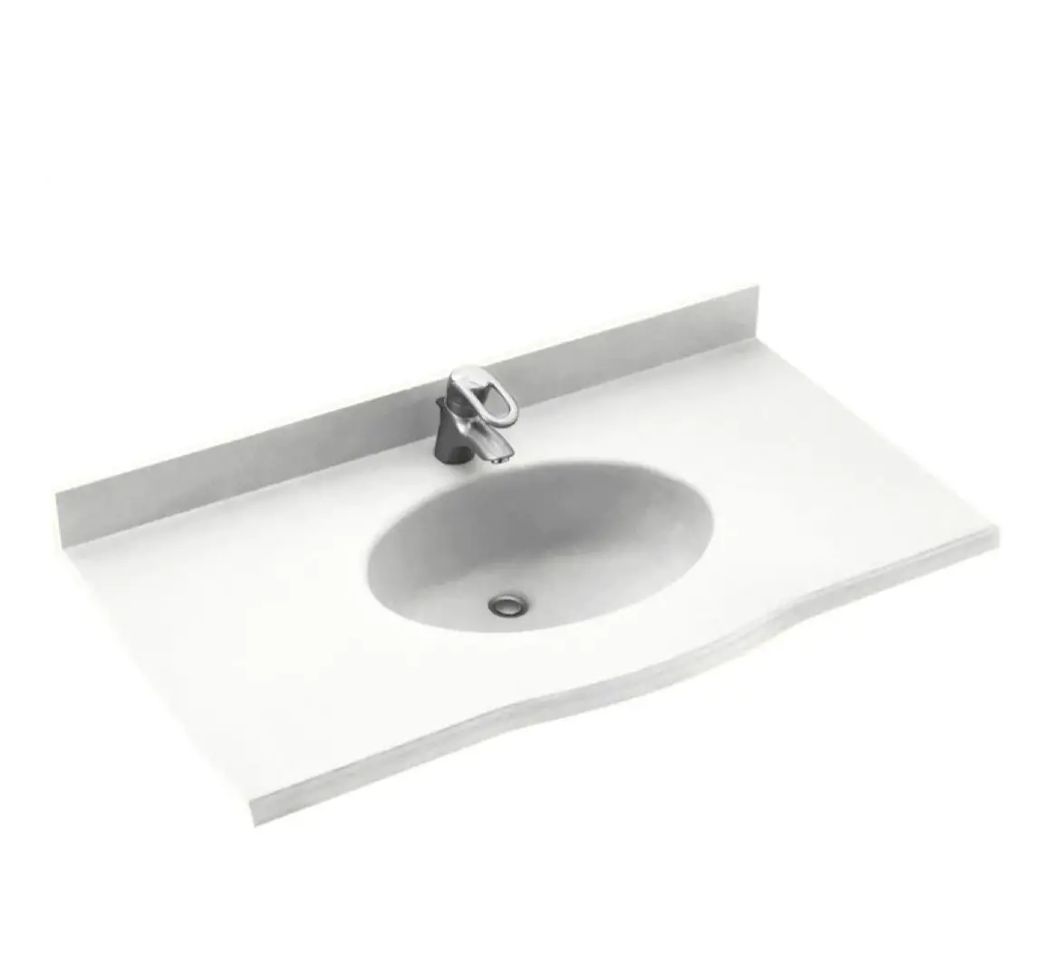 49”X22” Bone Single Bowl Vanity Top 1