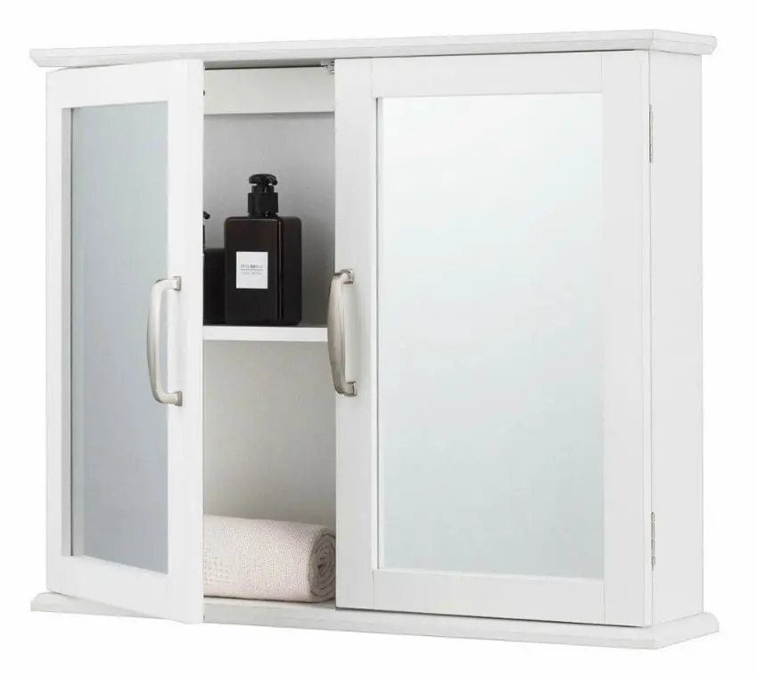 23.5” Wall Mounted Mirror/Storage Cabinet 1