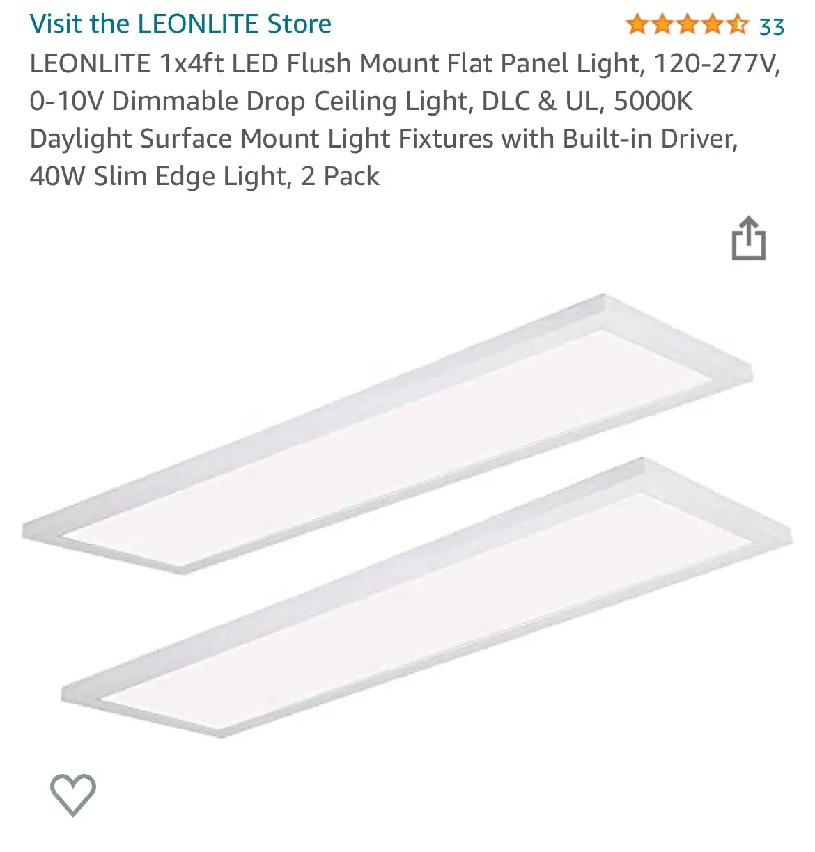 Flat Panel Led Light - 2 Pack 1