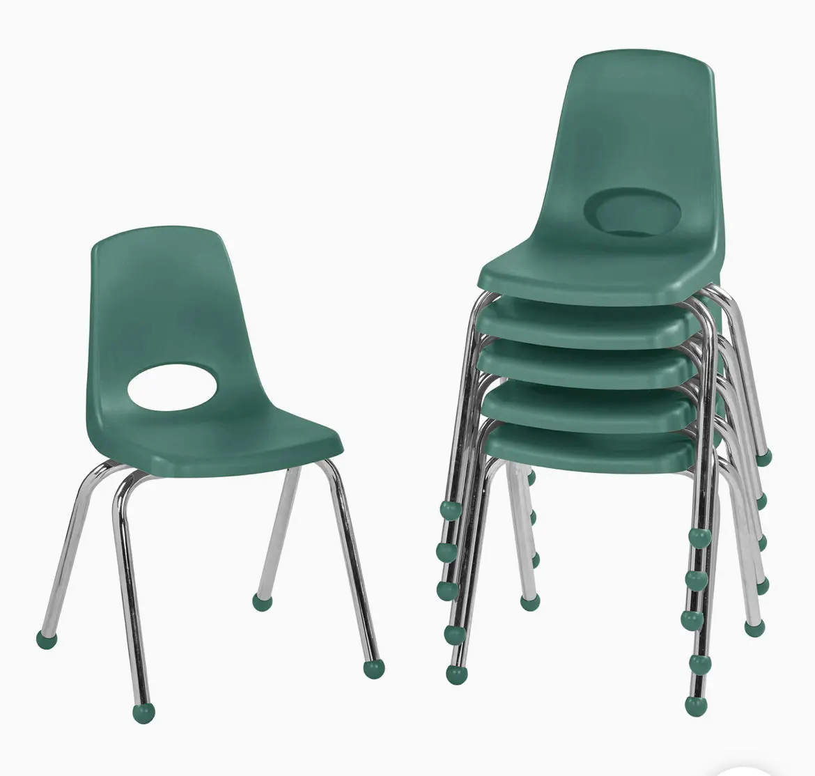 16” Stacking School Chairs Set Of 6 1