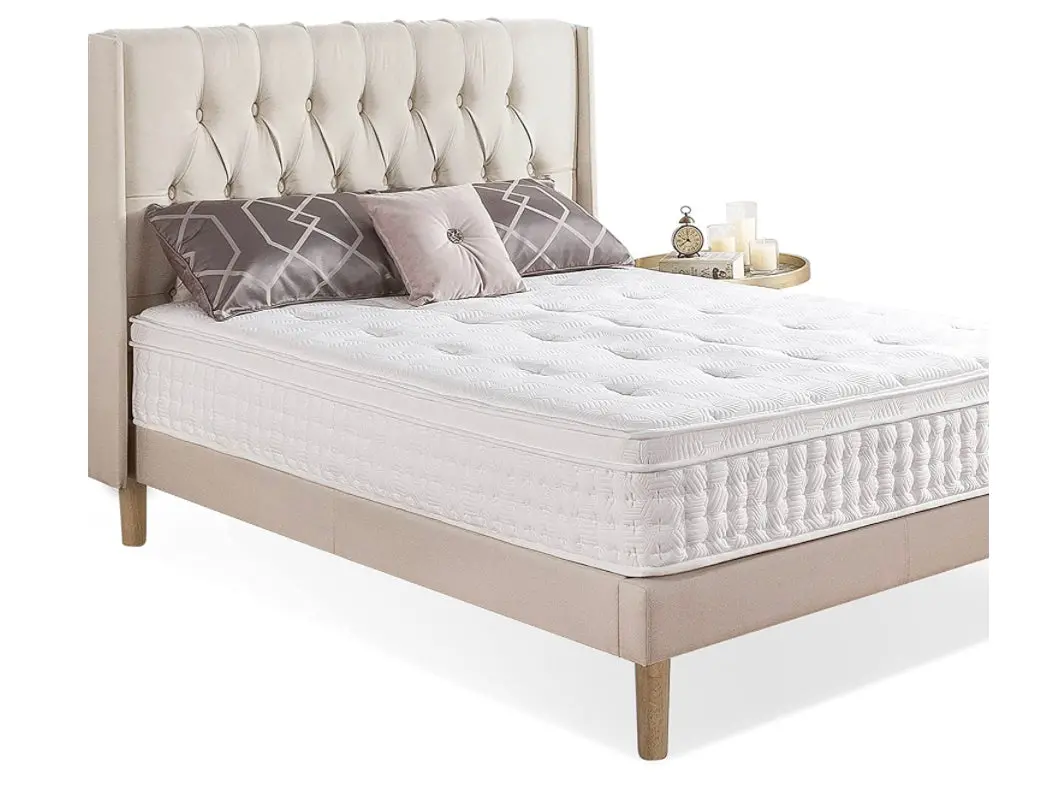 Zinus 12” Euro Top Spring Queen Mattress Hybrid Mattress 1