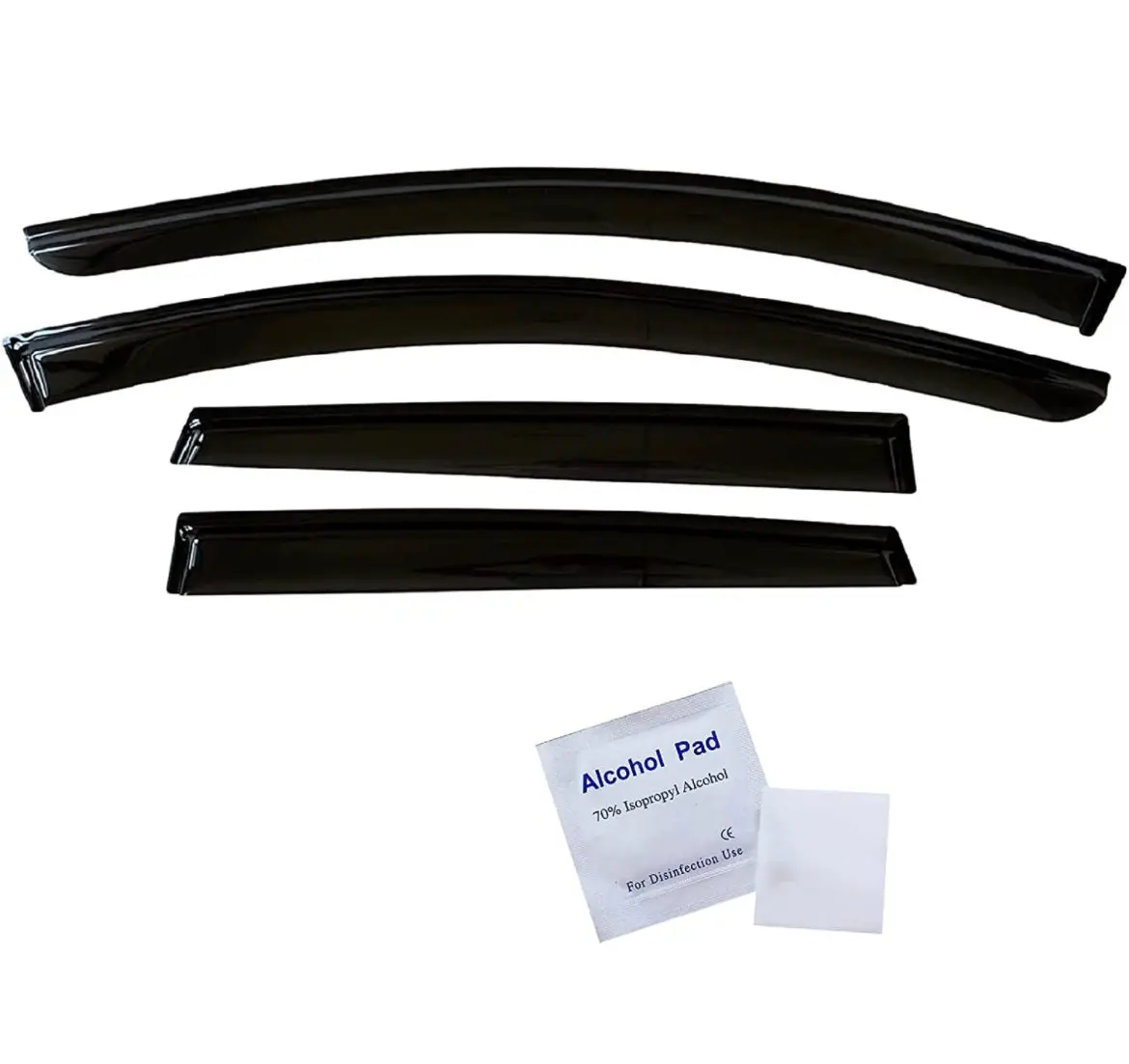 Smoke Tinted Tape-On Side Window Visor Deflectors Rain Guards Compatible With Nissan Murano 2015 - 2023 S Sv Sl Platinum 2016 2017 2018 2019 2020 2021 2022 1