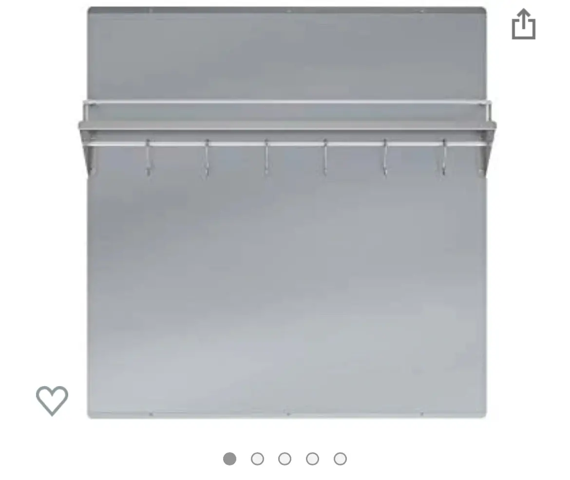 Stainless Steel Backsplash With Shelf And Rack 1