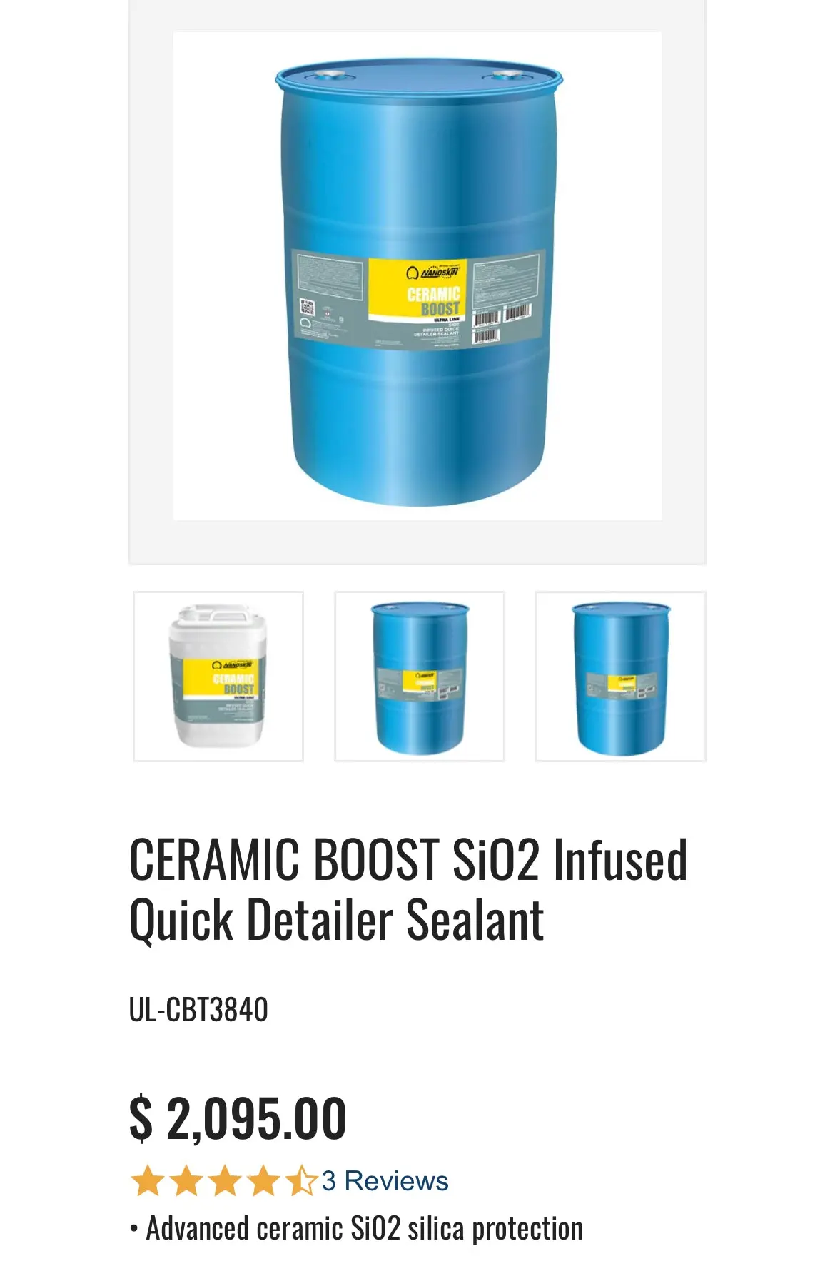 Ceramic Boost Sio2 Infused Quick Detailer Sealant 1