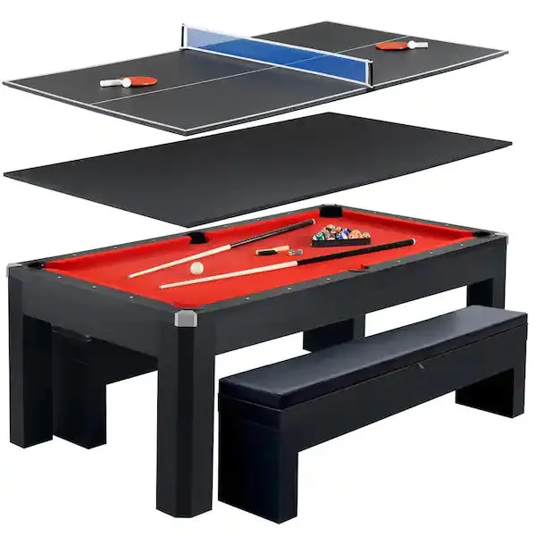 7 Ft Pool Table + Tennis Combination 1