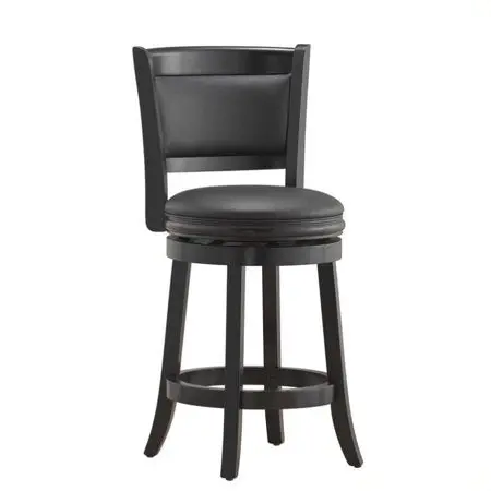 24" Swivel Counter Stool In Black 1