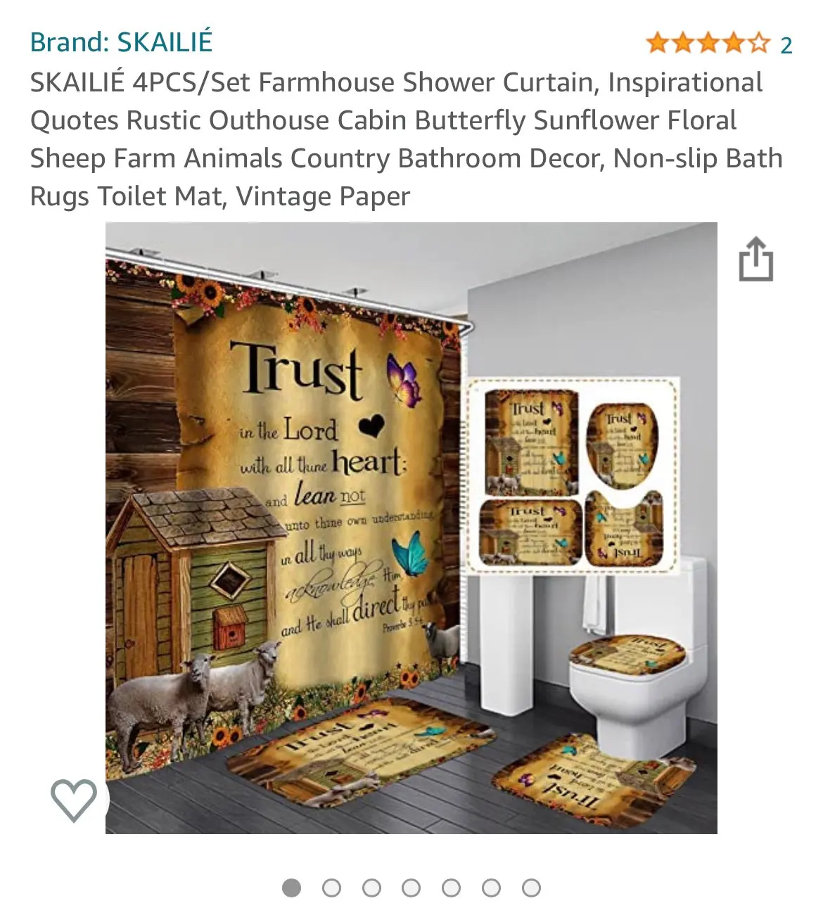 4 Piece Farmhouse Bathroom Set 1