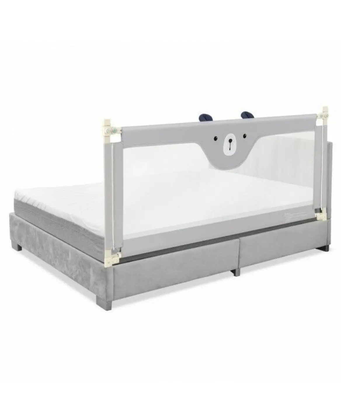 69"Bed Rails For Toddler W/Lock Grey 1