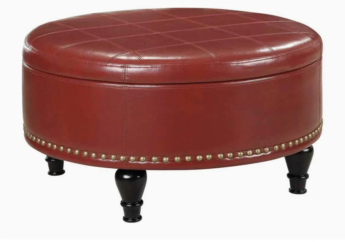 Round Storage Ottoman 1