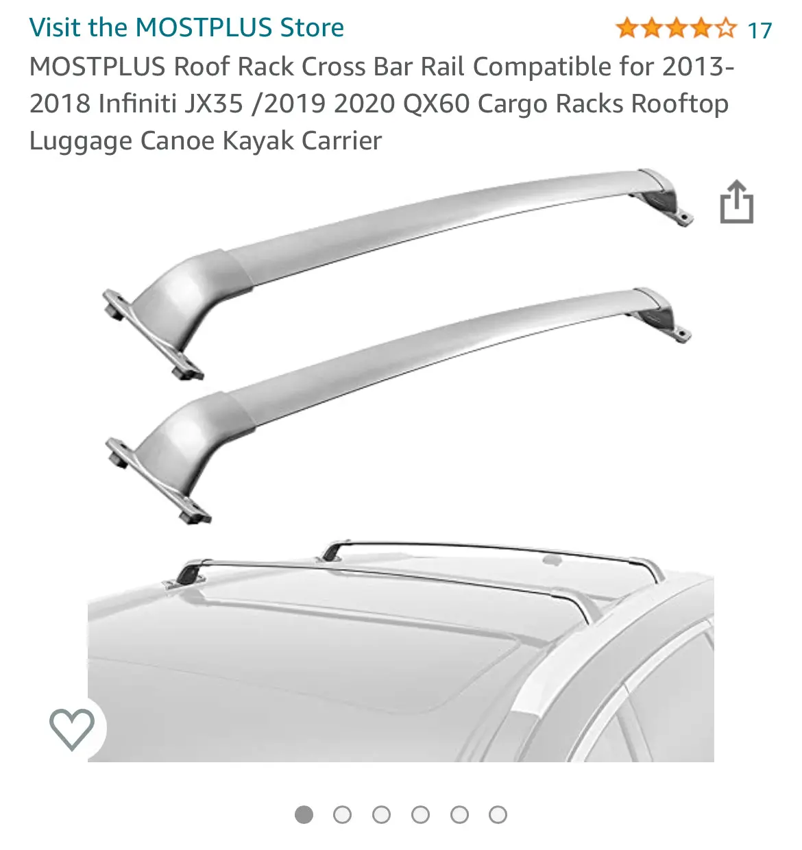 Can’T Find Infiniti Jx35 Roof Rack Crossbars 1