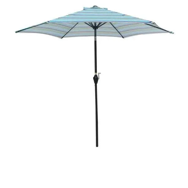 9 Ft. Market Patio Umbrella In Blue Stripes 1