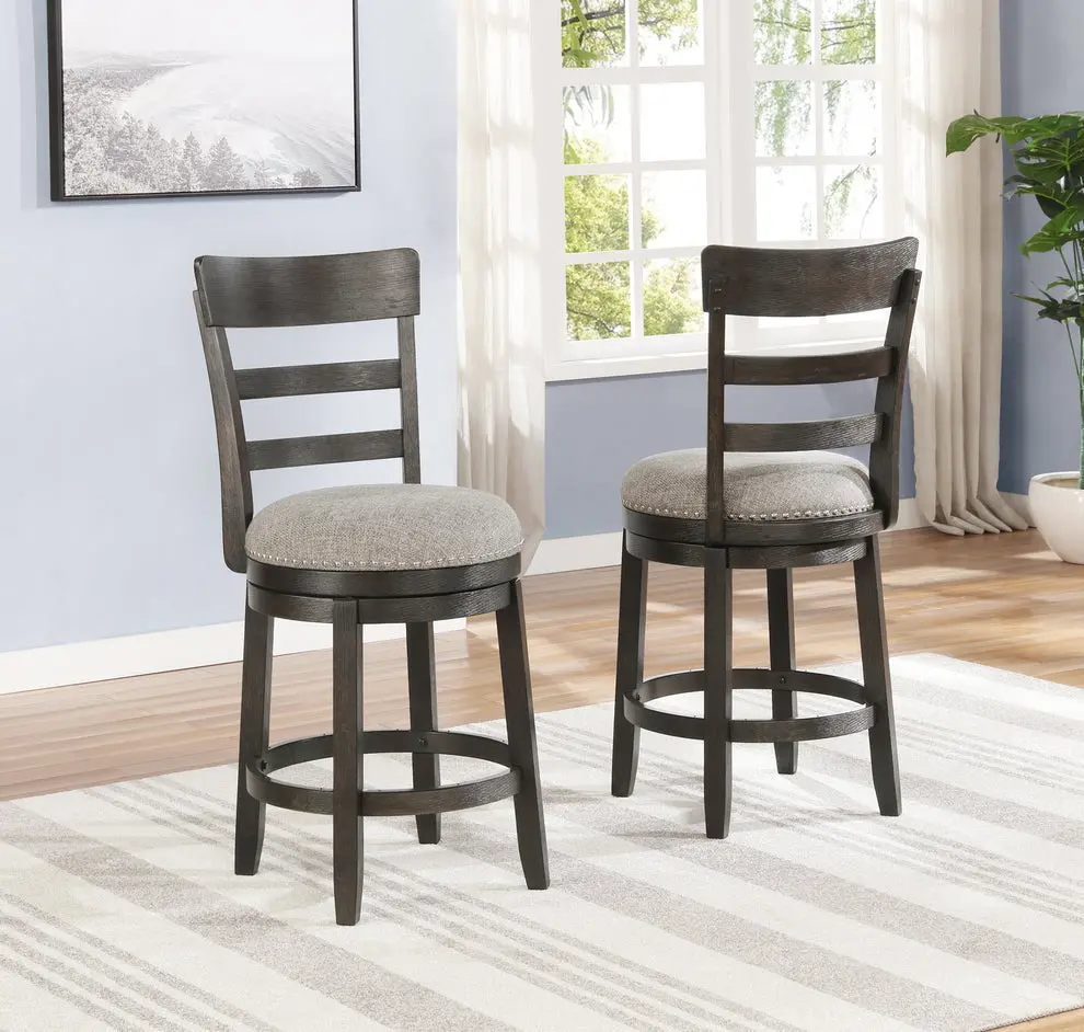 Brown Brushed Pub Chairs 1