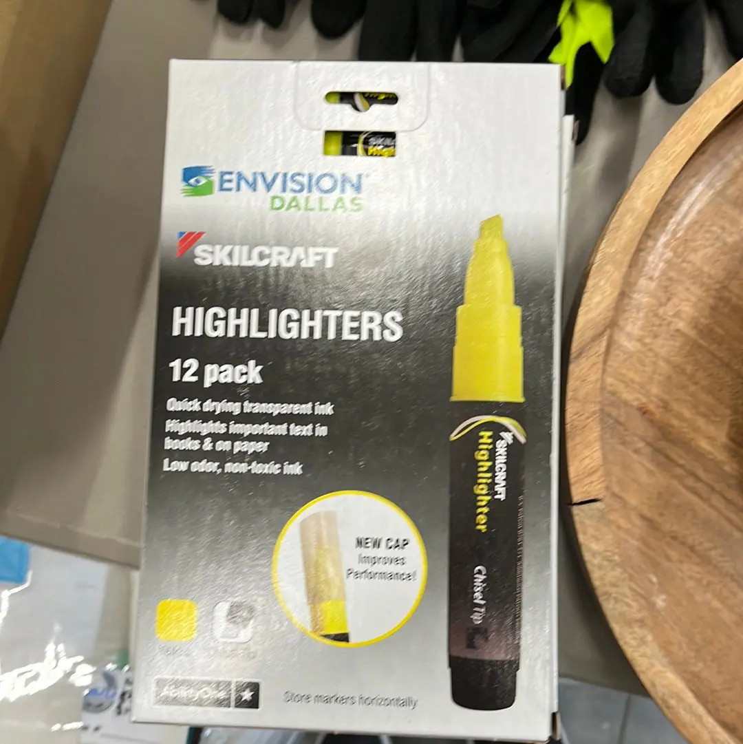 12 Pack Yellow Highlighters 1