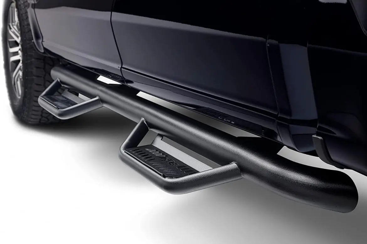 N-Fab Podium Lg Steps | Textured Black, Cab Length | Fits 2015-2016 Chevrolet/Gmc 2500/3500 1