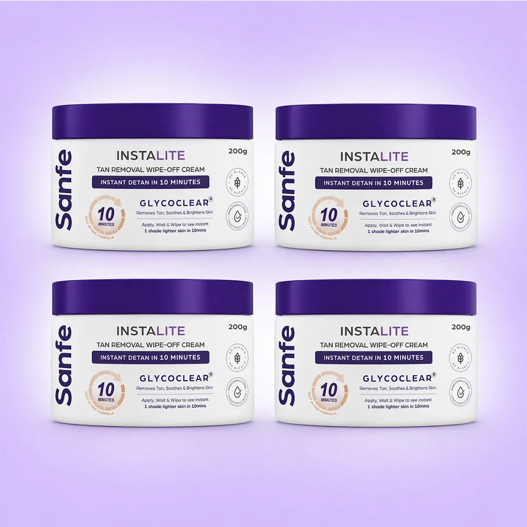 Instalite Detan Wipe-Off Cream 200G (Pack Of 4) 1