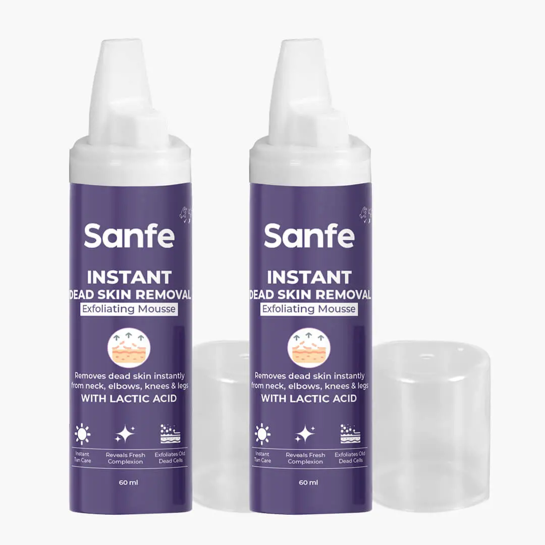 Sanfe Instant Dead Skin Removal Exfoliating Mousse - 60Ml (Pack Of 2) 1