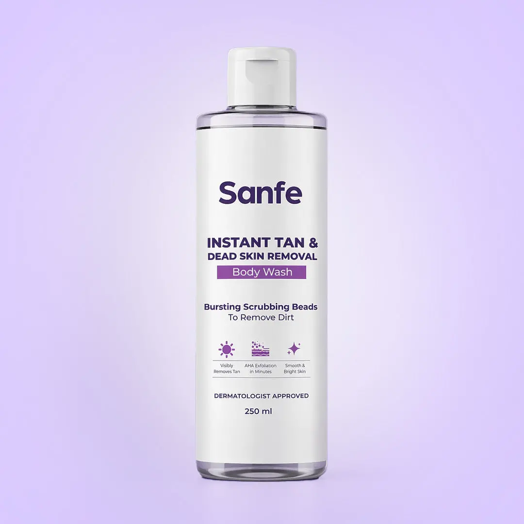 Sanfe Instant Tan & Dead Skin Removal Exfoliating Body Wash - 250Ml 1
