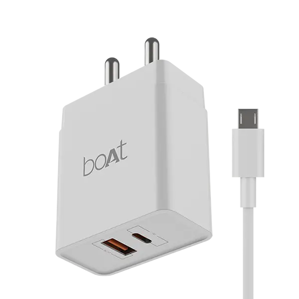 Boat 18W Dual Qc-Pd Charger With Micro Usb Cable 1