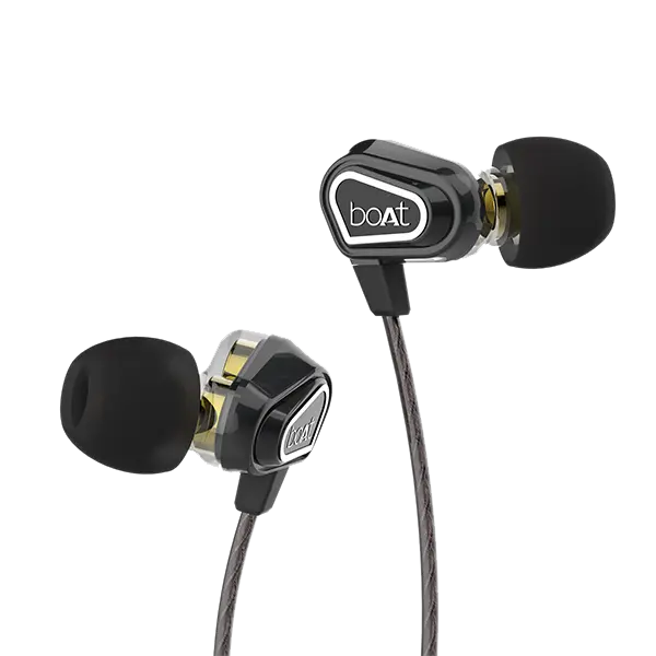 Boat Nirvanaa Duo | Stylish Hawk-Inspired Design Wired Earphones With 10Mm Dynamic Dual Driver, Super Extra Bass 1