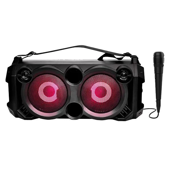 Party Pal 63 | Party Speaker With In-Built Mic, 20W Sound, Led Lit, Microphone Jack For Karaoke, Bt, Aux, Usb, Fm Radio 1
