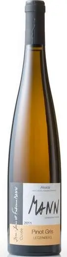 Domaine Mann Vignoble Des 3 Terres Lieu Dit Letzenberg Calcaire Pinot Gris 2017 750Ml 1